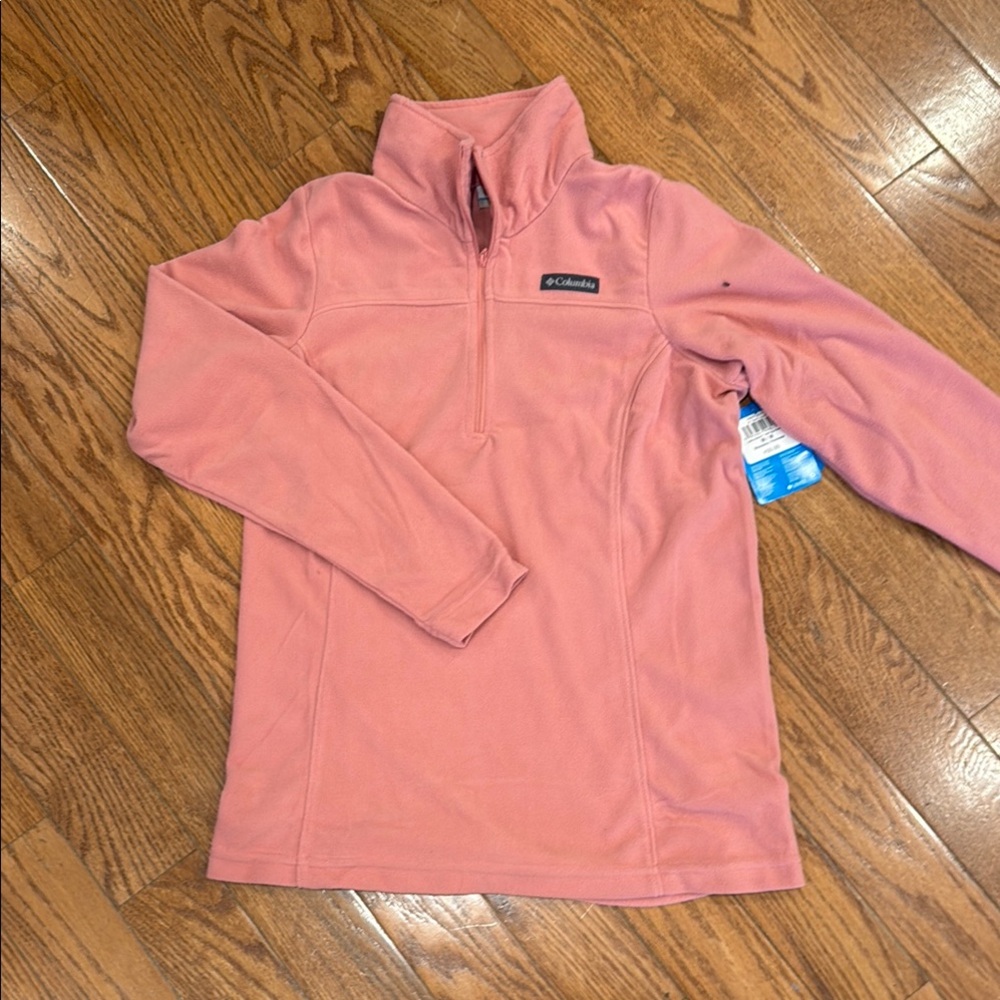 Columbia Pink Fleece Quarter-Zip Jacket